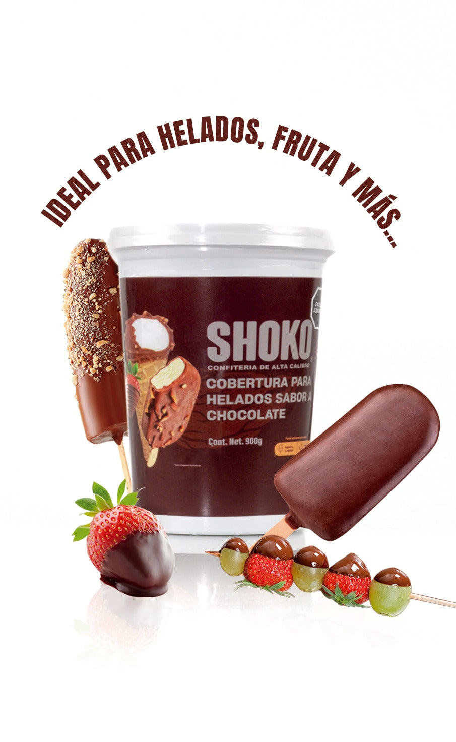 Cobertura sabor chocolate 14% cocoa ideal para helados y congelados